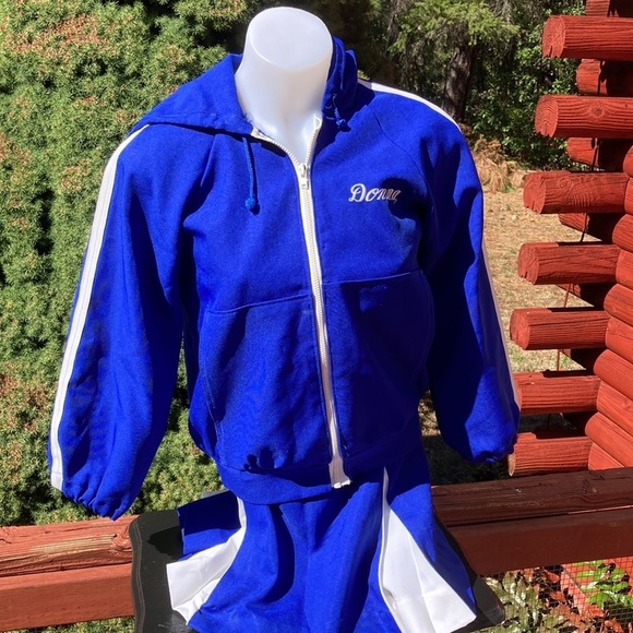 Cheerleader outfit vintage hand made 6 piece outfit pom poms skirt vest - Picture 5 of 16